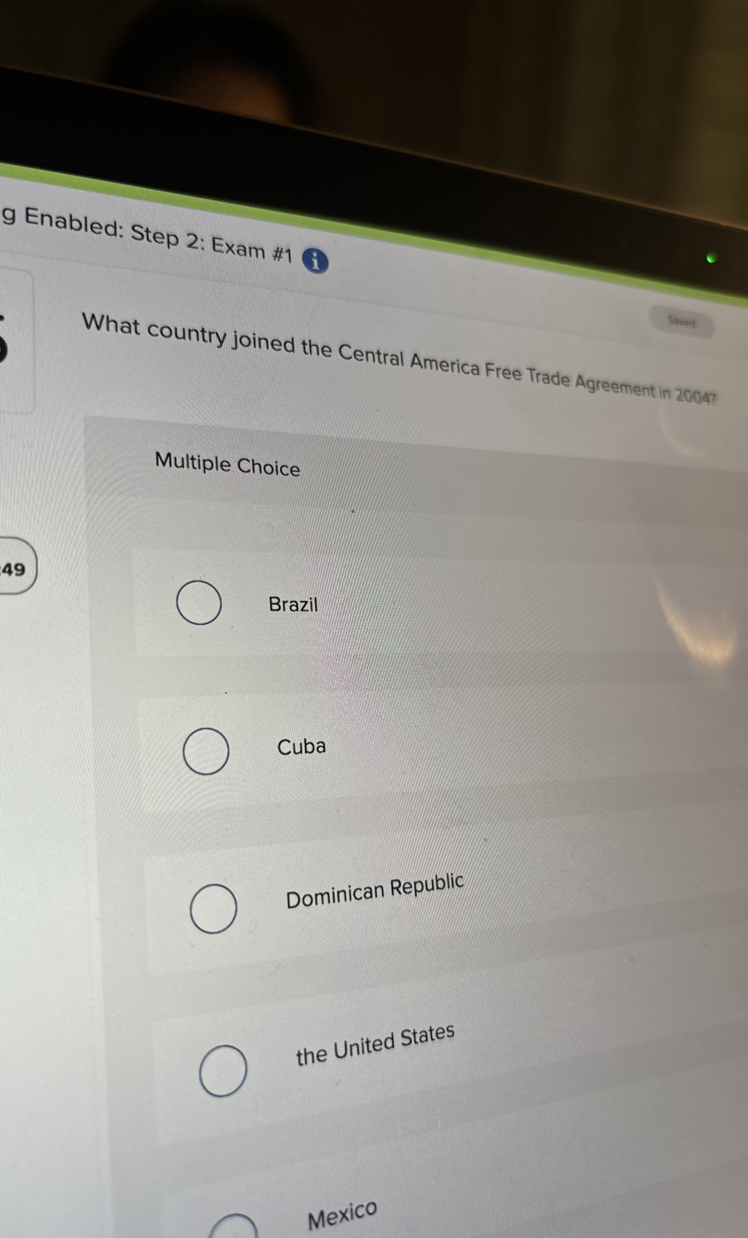 Solved What country joined the Central America Free Trade | Chegg.com