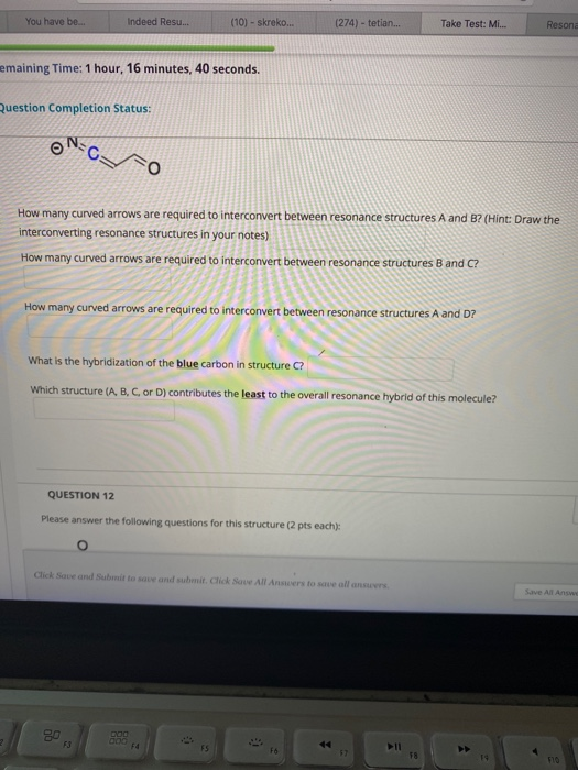 Solved uestion Completion Status: QUESTION 11 Please answer | Chegg.com