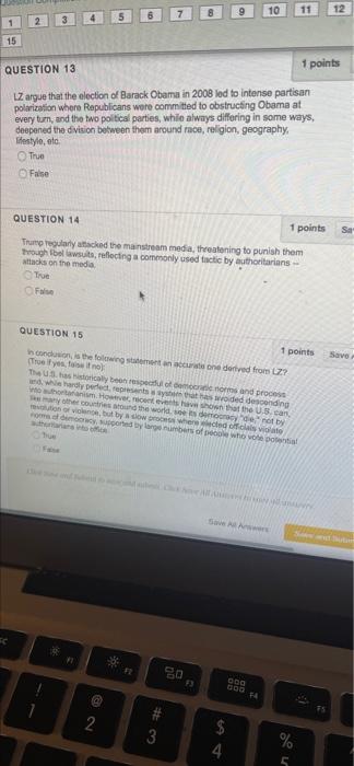 10 11 12 15 QUESTION 13 1 points LZ argue that the | Chegg.com