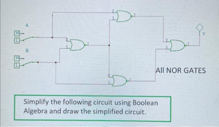 Solved Simplify the following circuit using Boolean Algebra | Chegg.com
