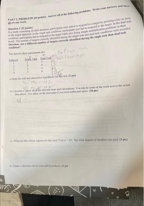 Solved PART 2: PROBLEMS (G4 points). Aaswer all of the | Chegg.com