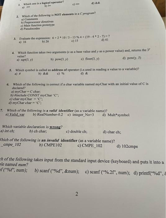 solved-1-which-one-is-a-logical-operator-b-c-d-es-chegg