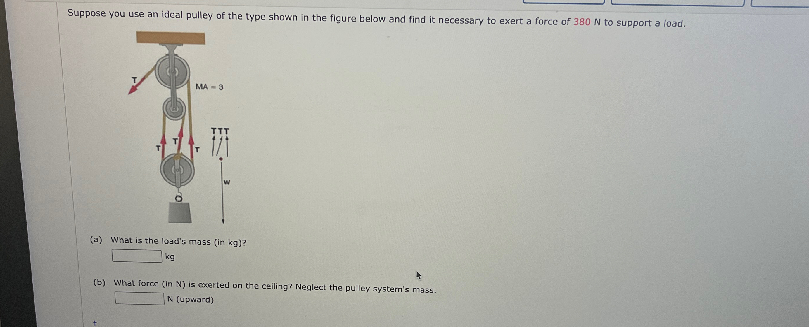 Solved Suppose you use an ideal pulley of the type shown in | Chegg.com