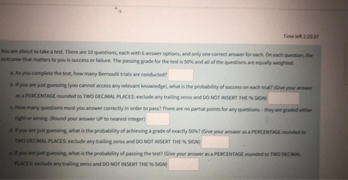 Solved Gou are about to take a test. There are 10 questions, | Chegg.com