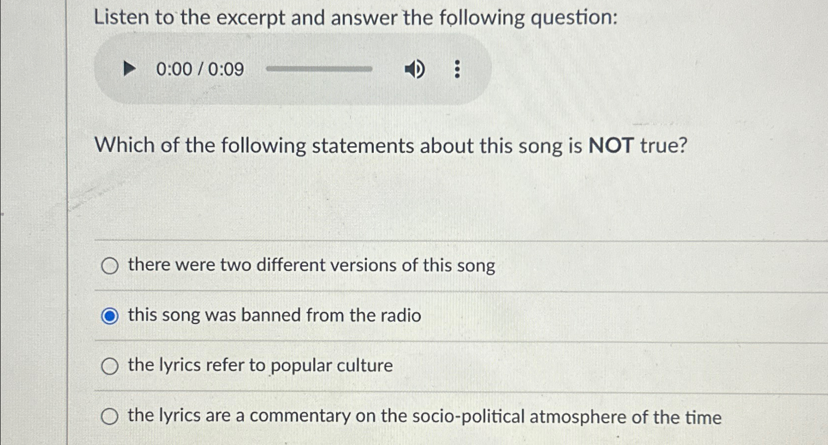 Solved Listen to the excerpt and answer the following | Chegg.com