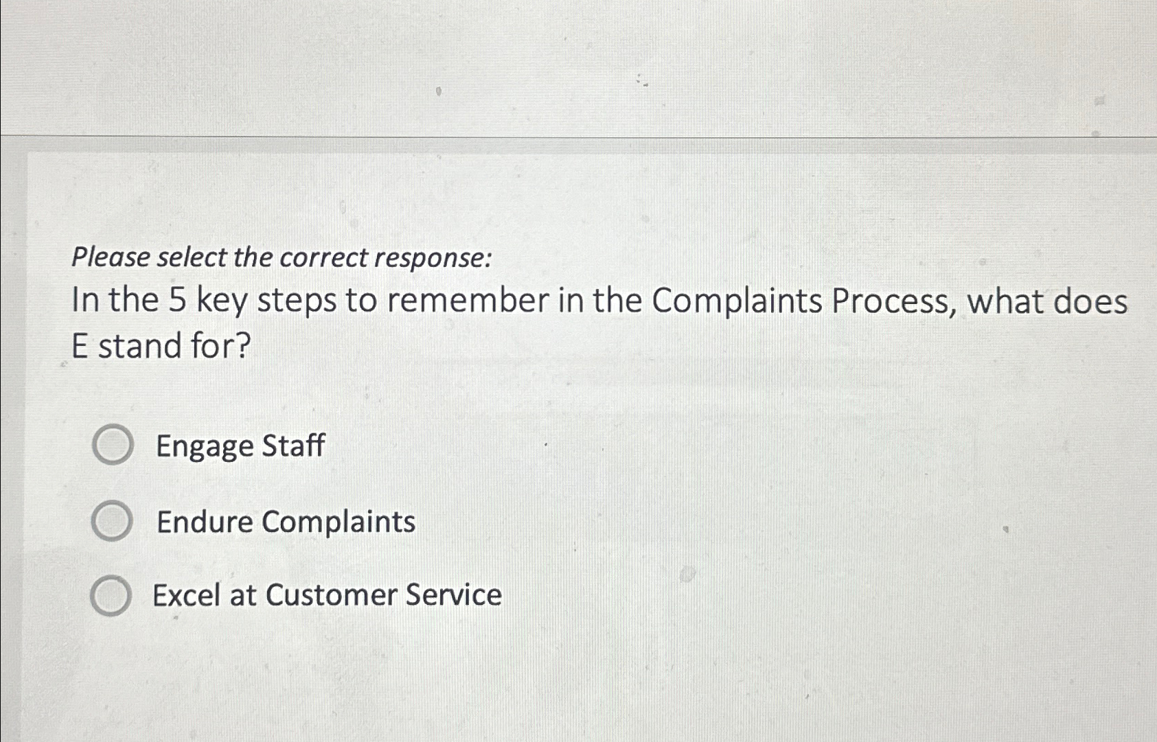 Solved Please select the correct responseIn the 5 ﻿key