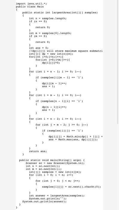 Solved import java.util.; public class Main public static | Chegg.com