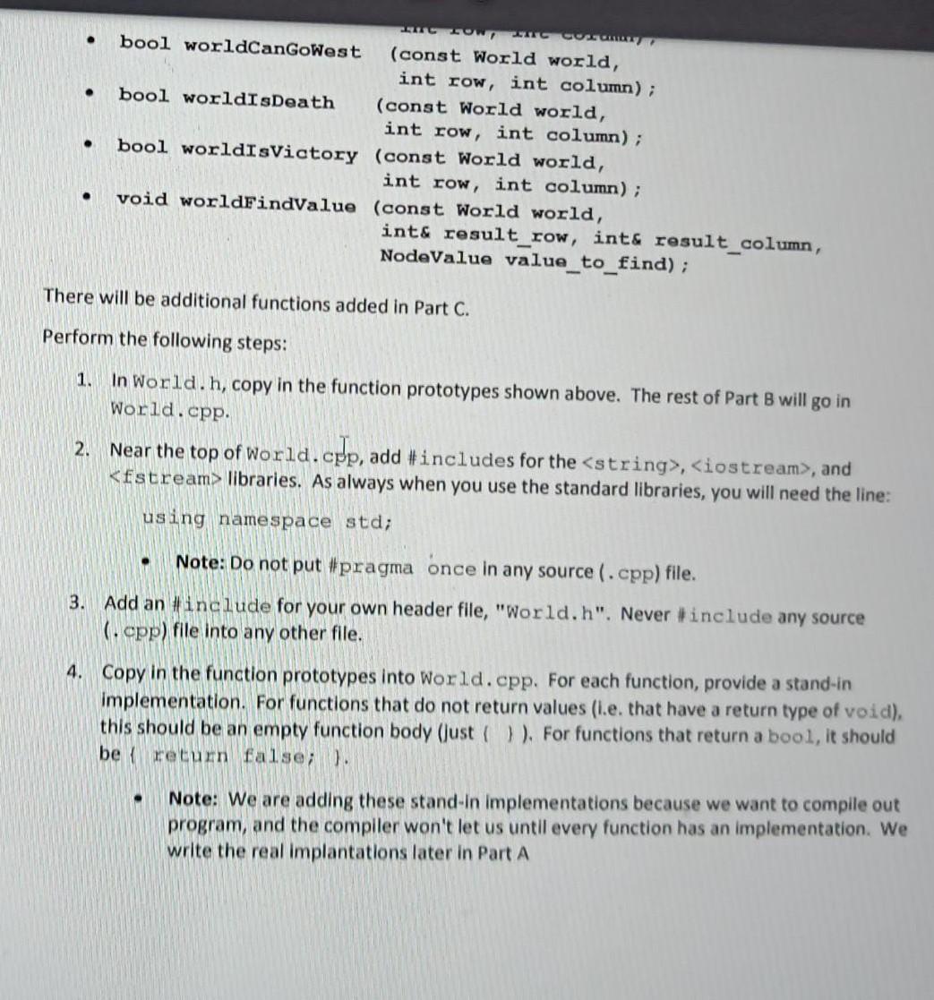 Solved Part B: The World Data (35% test program] In Part B, | Chegg.com
