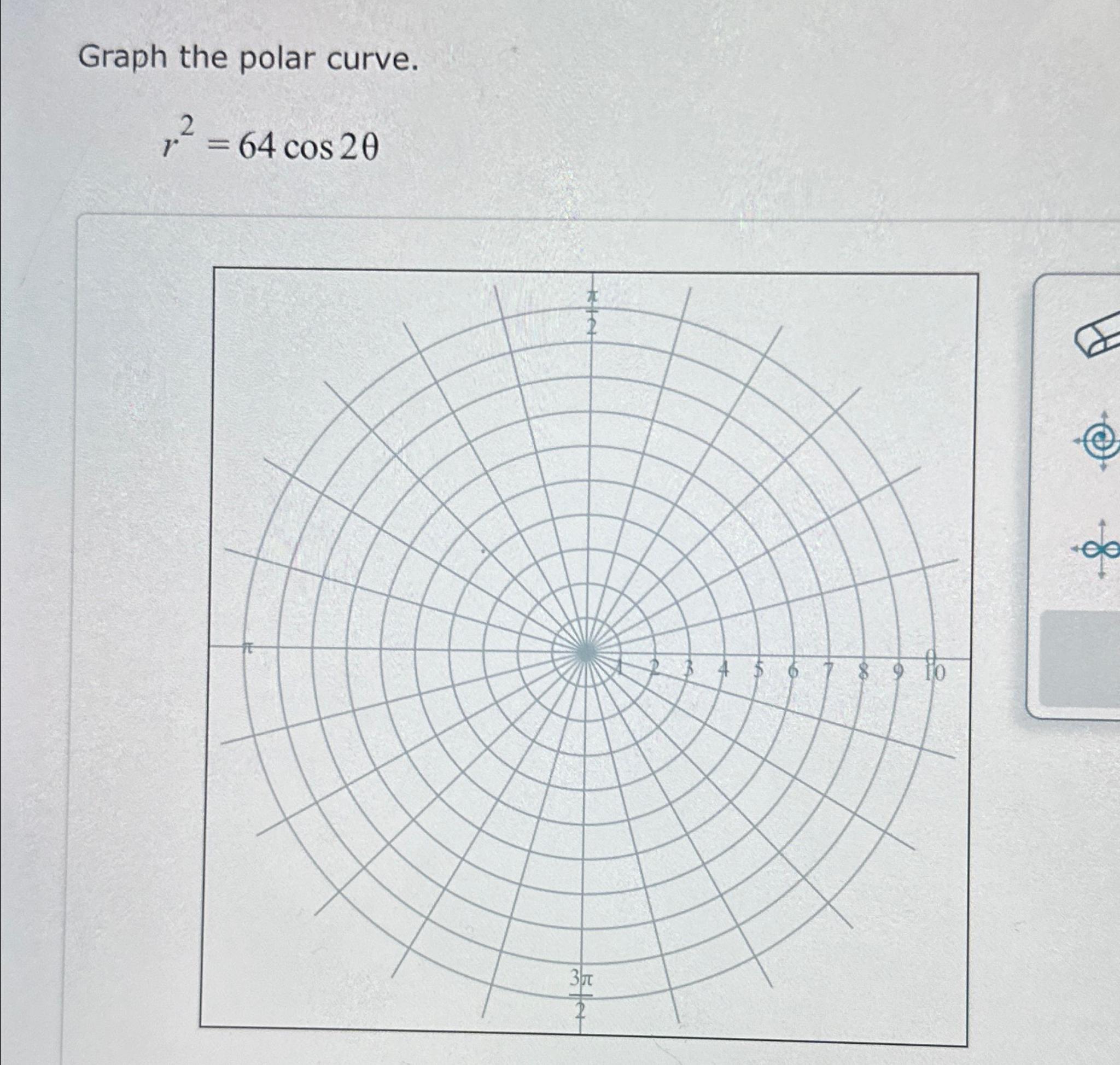 solved-graph-the-polar-curve-r2-64cos2-chegg