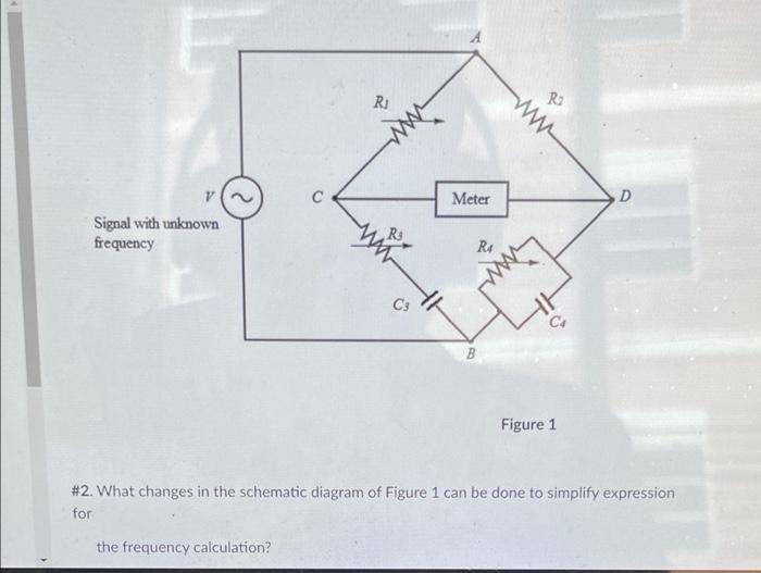 Solved A RI R с Meter D Signal with unknown frequency R4 Cs