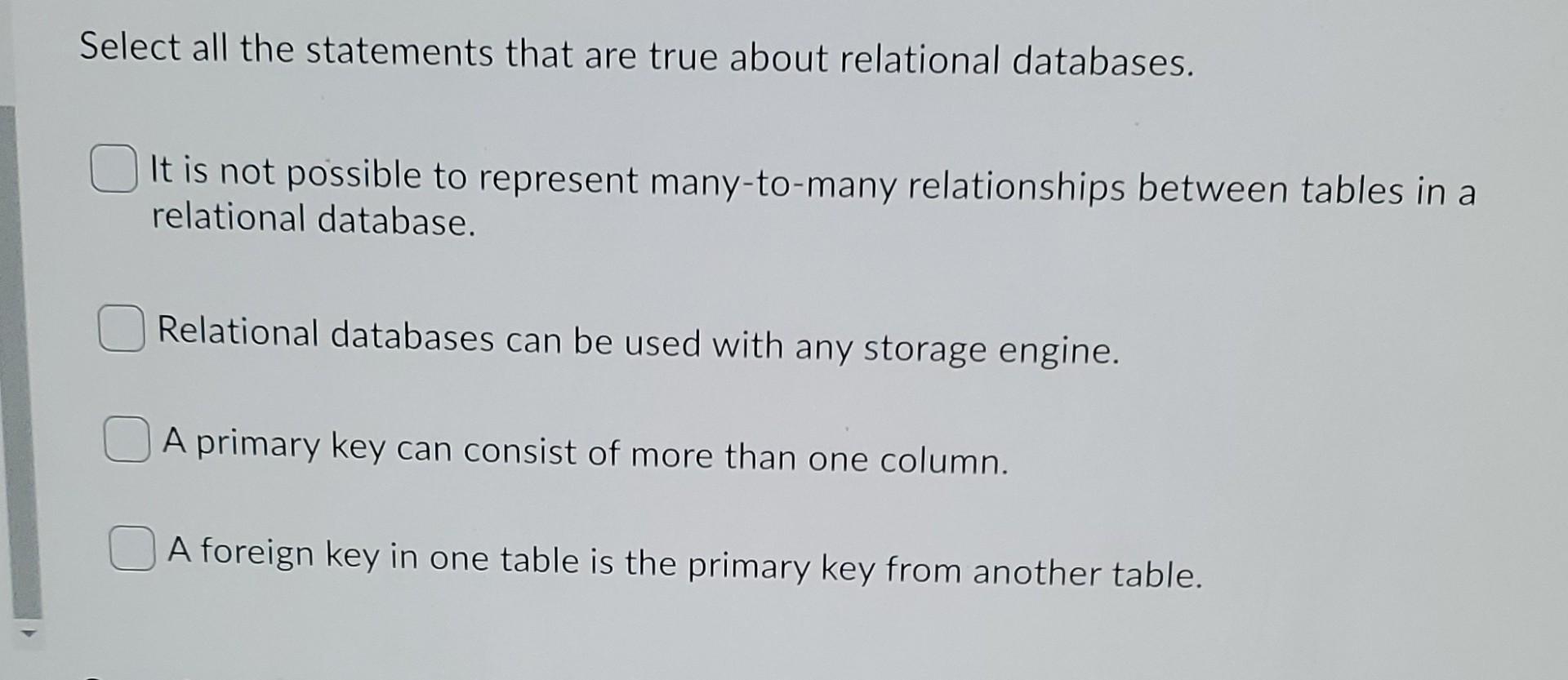 Solved Select All The Statements That Are True About Chegg
