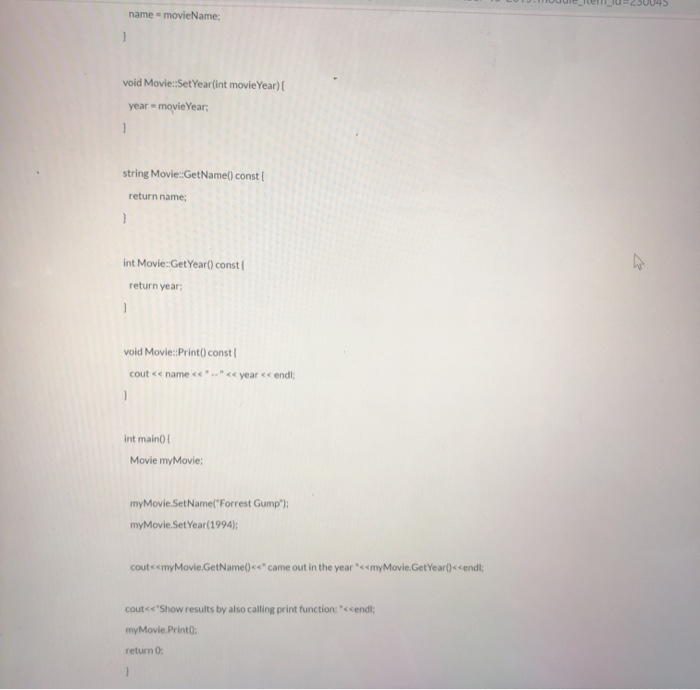 Solved • Write a class definition and member function | Chegg.com