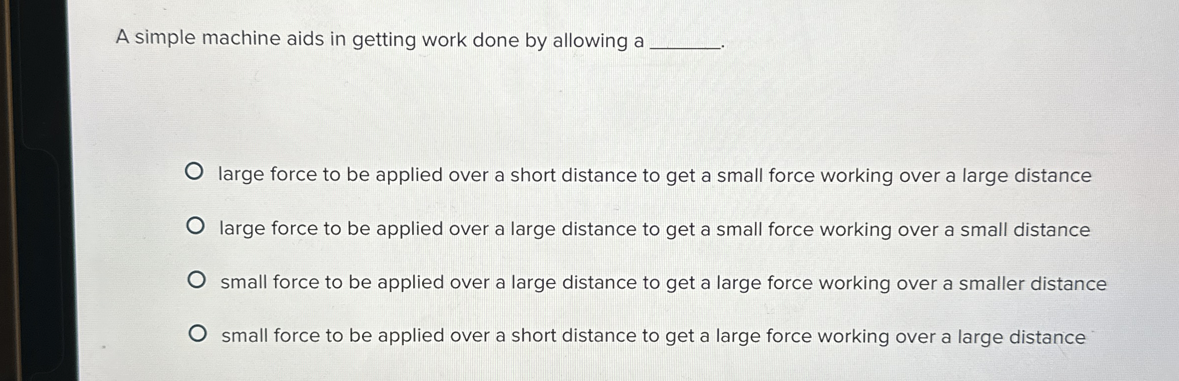 Solved A simple machine aids in getting work done by | Chegg.com