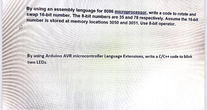 Solved By using an assembly language for 8086 | Chegg.com