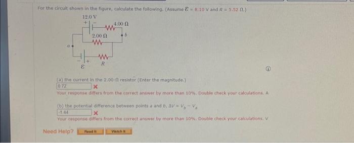 Solved For the circuit shown in the figure, calculate the | Chegg.com