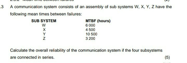 Solved .3 A communication system consists of an assembly of | Chegg.com