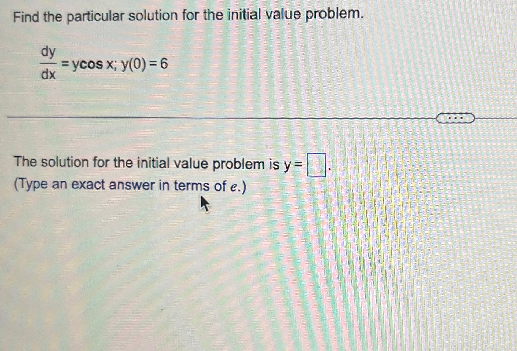 Solved Find the particular solution for the initial value | Chegg.com