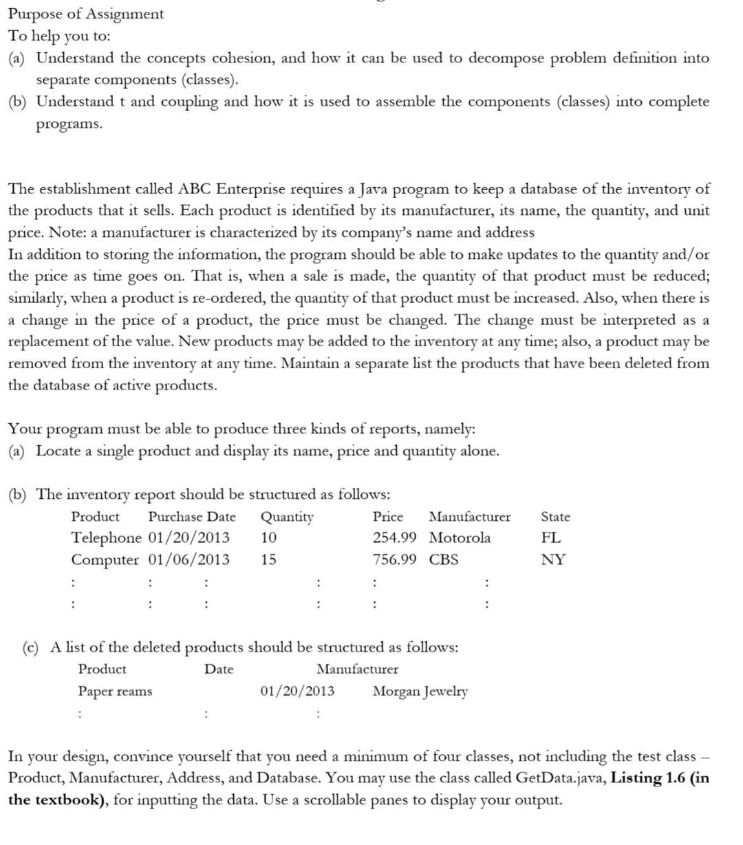 computer definition of assignment