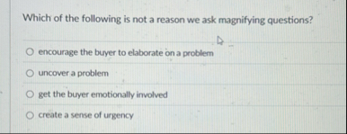 Solved Which of the following is not a reason we ask | Chegg.com