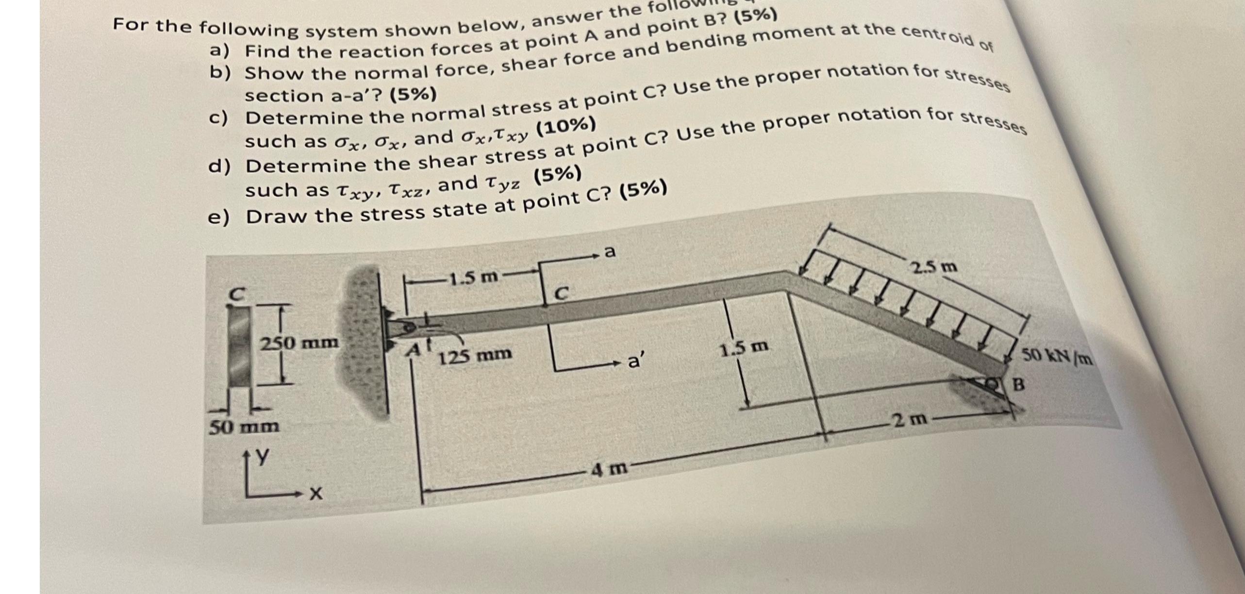 Solved For the following system shown below, answer the | Chegg.com