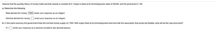 Solved Assume that the quantity theory of money holds and | Chegg.com