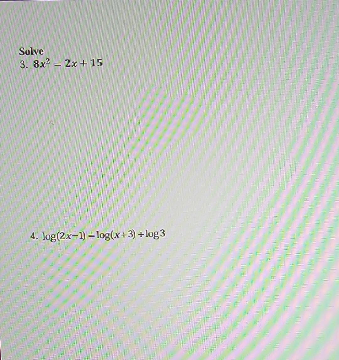log4 (( x 5 )( x 2 2x 15