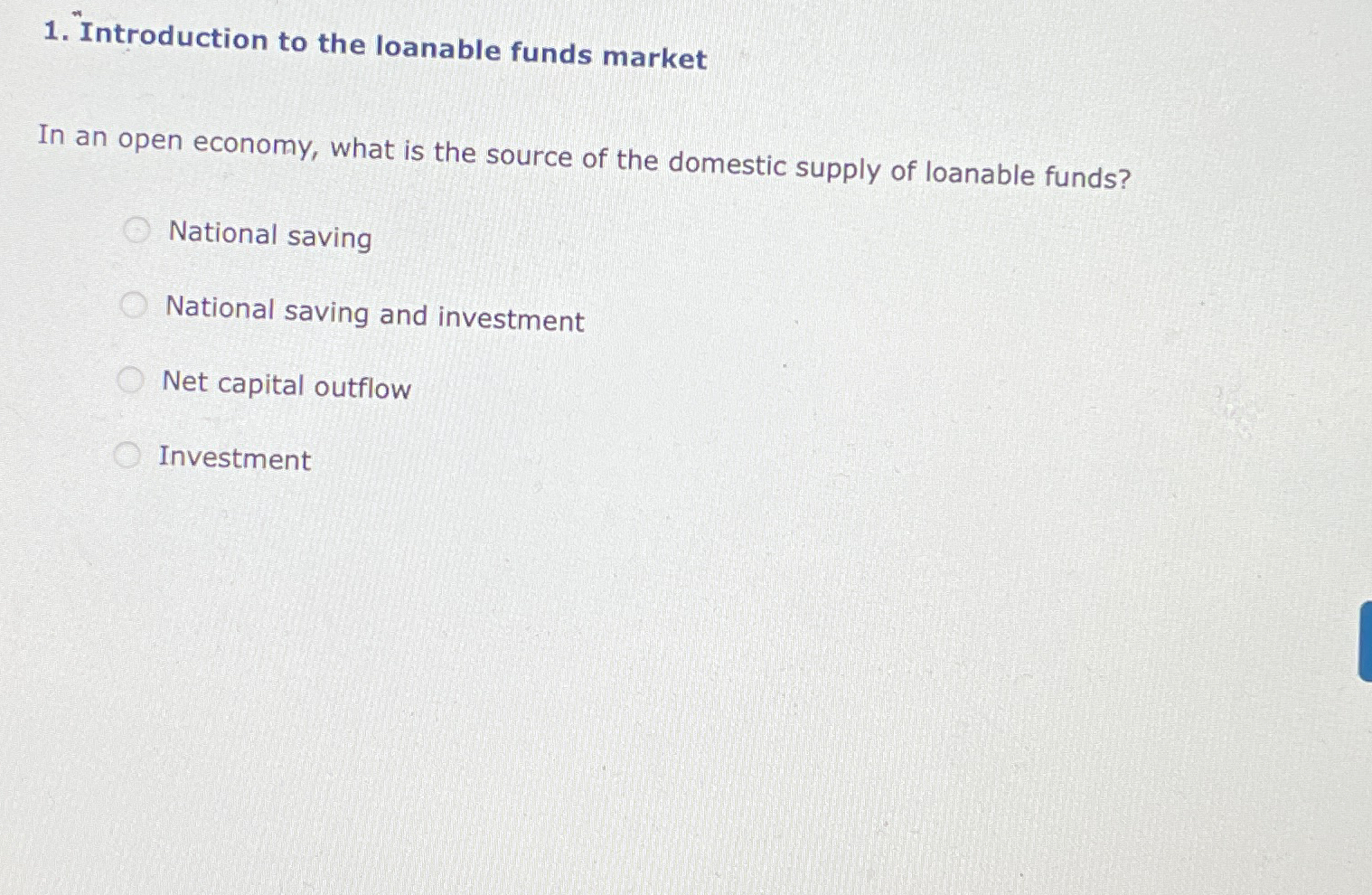 Solved Introduction to the loanable funds marketIn an open | Chegg.com