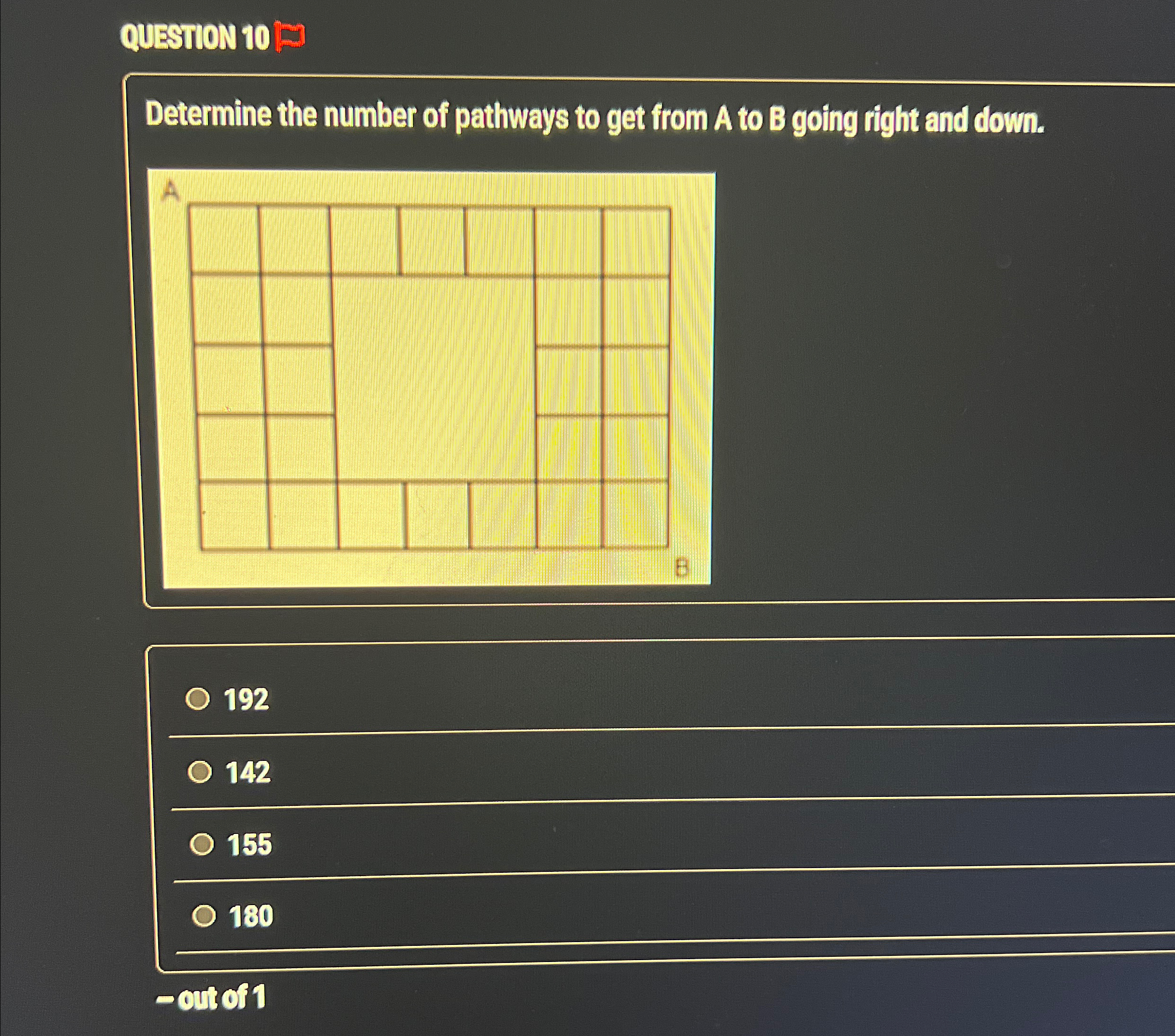 QUESTION 10Determine the number of pathways to get | Chegg.com