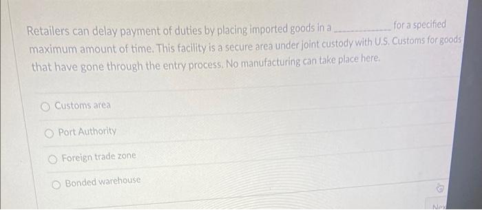 It says that it's been processed through the customs facility does