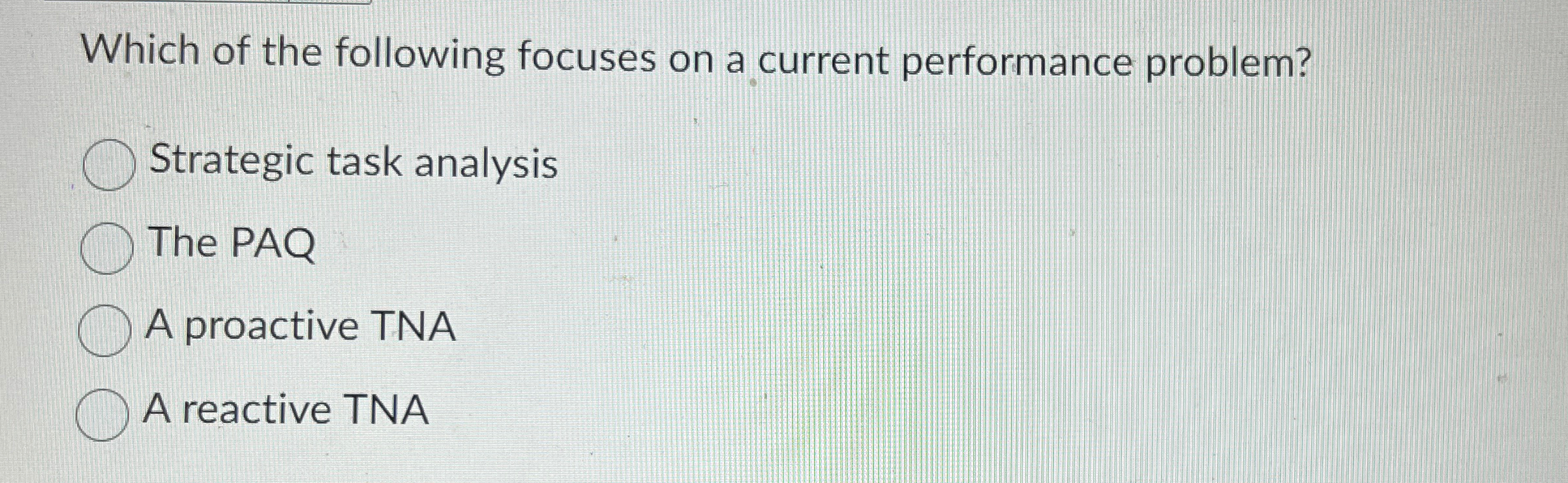Solved Which of the following focuses on a current | Chegg.com