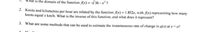 Solved What is the domain of the function Rx) = 36-x?? 2. | Chegg.com