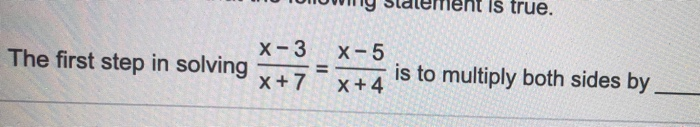 Solved What is the first step to solve this equation? 6 1 7 | Chegg.com