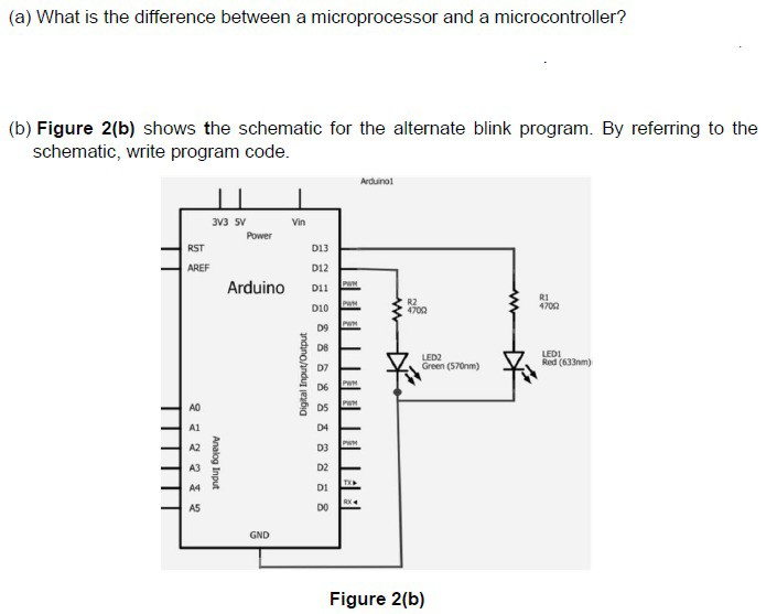 Solved (a) What is the difference between a microprocessor | Chegg.com