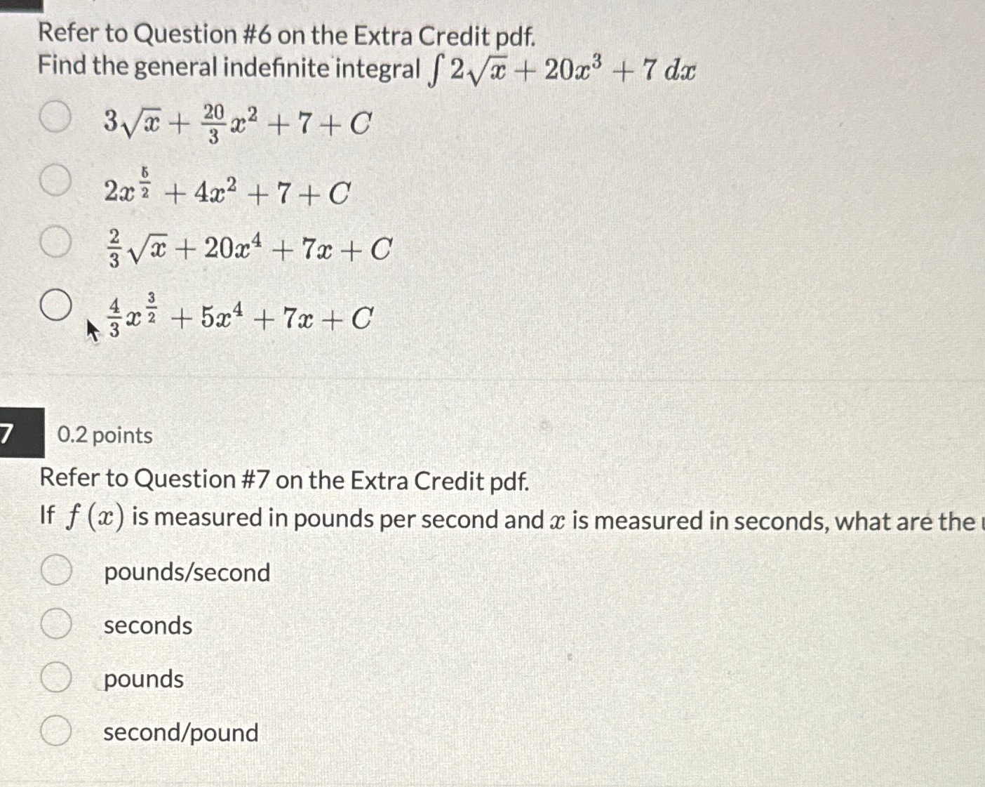 Solved Refer to Question #6 ﻿on the Extra Credit pdf.Find | Chegg.com