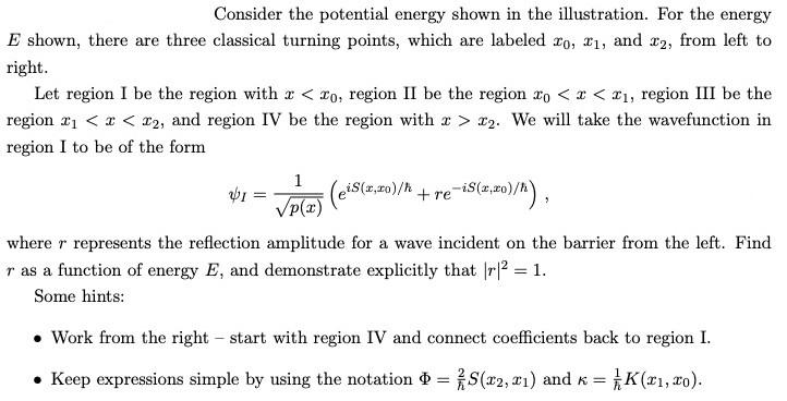 Consider the potential energy shown in the | Chegg.com