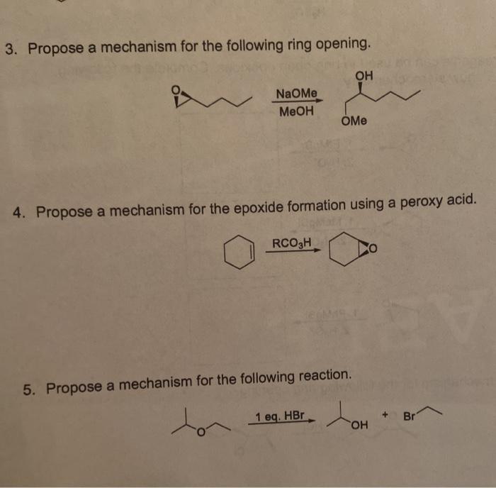 Solved 3. Propose a mechanism for the following ring | Chegg.com