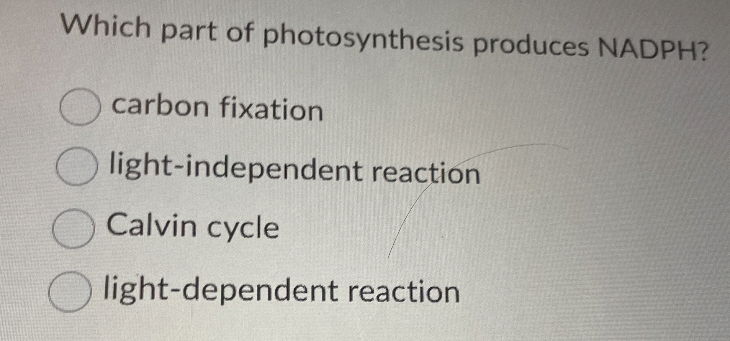 Solved Which part of photosynthesis produces NADPH?carbon | Chegg.com