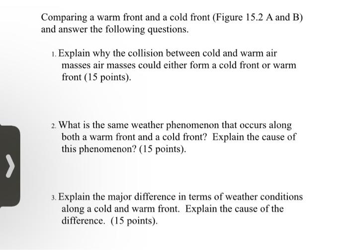 1 : The formation of warm and cold fronts