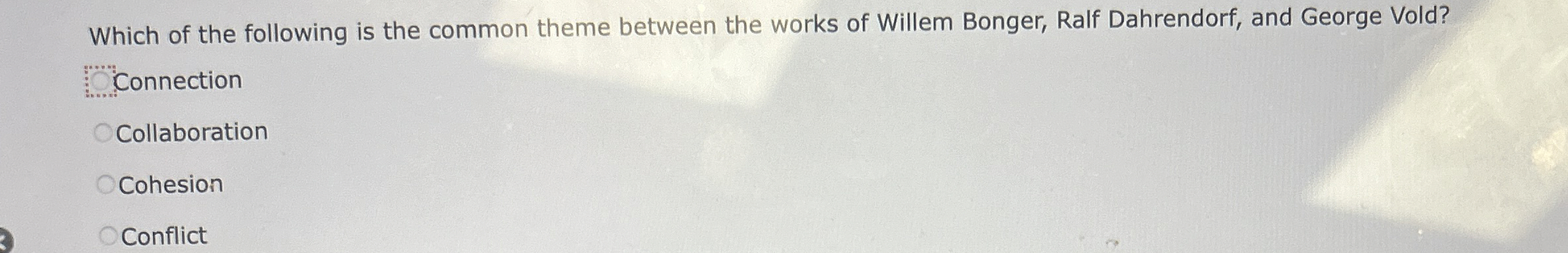 Solved Which of the following is the common theme between | Chegg.com