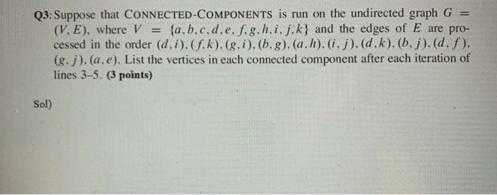 Solved Q3 Suppose That Connected Components Is Run On Th Chegg Com