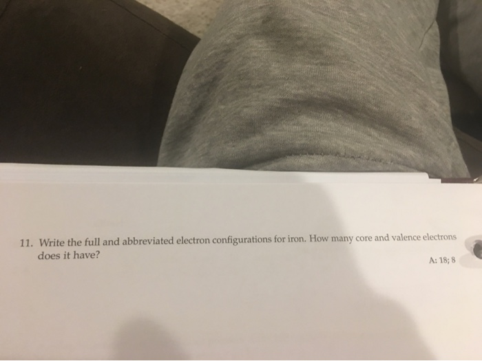 Solved 11. Write the full and abbreviated electron | Chegg.com