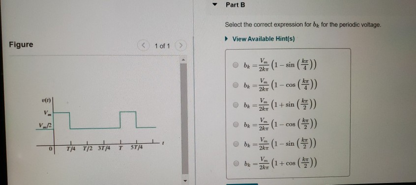 Solved Part A Select the correct expression for as for the | Chegg.com
