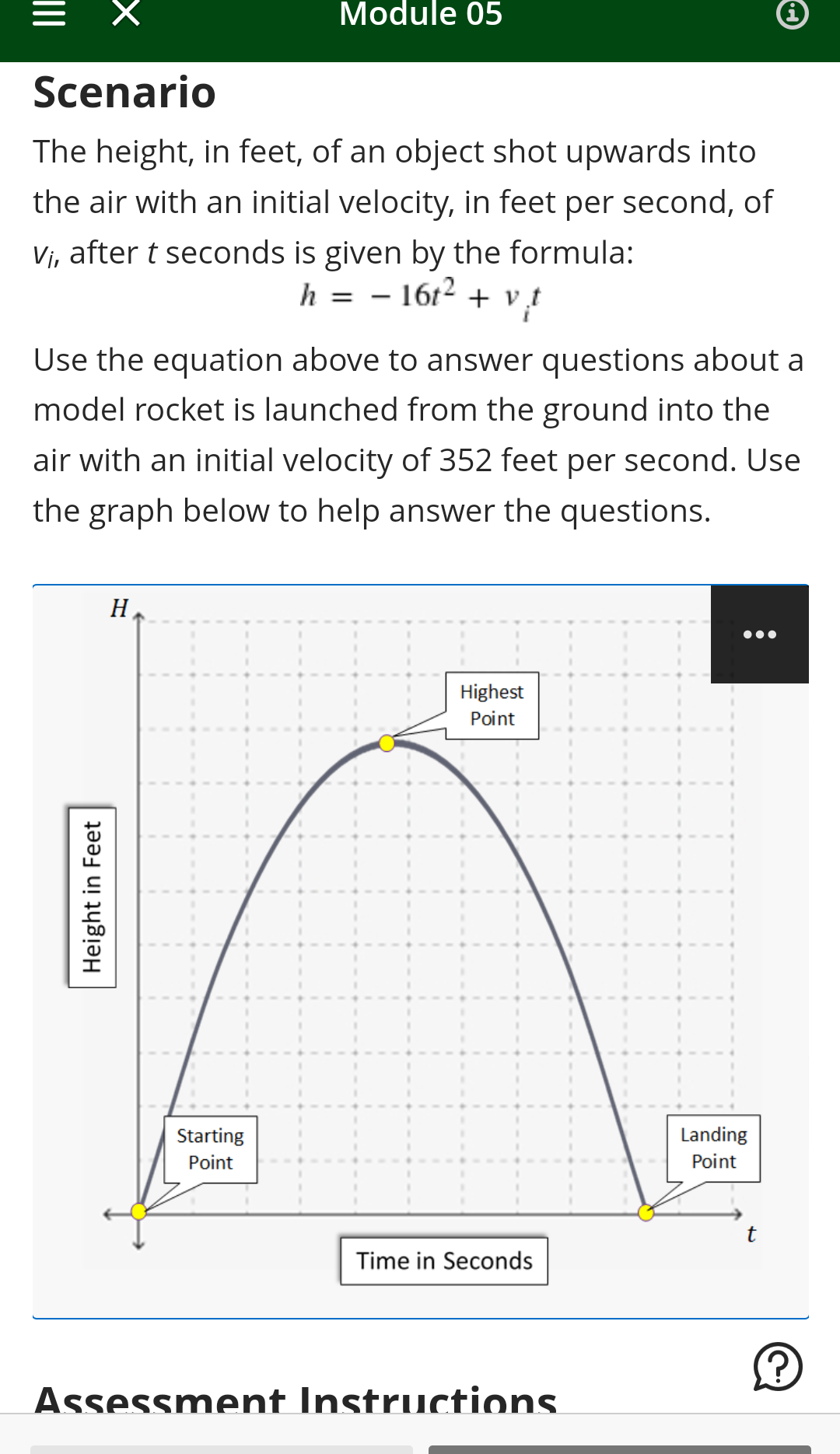 module-05-scenario-the-height-in-feet-of-an-object-chegg