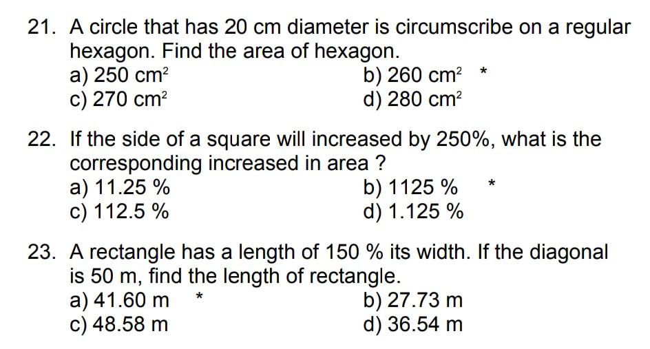 in a circle with diameter of 20 cm a regular five pointed