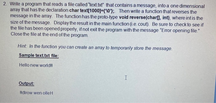 Solved 2. Write a program that reads a file called | Chegg.com