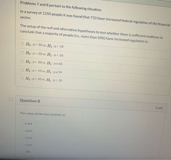 Solved Problems 7 and 8 pertain to the following situation | Chegg.com