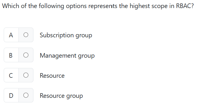 Solved Which of the following options represents the highest | Chegg.com