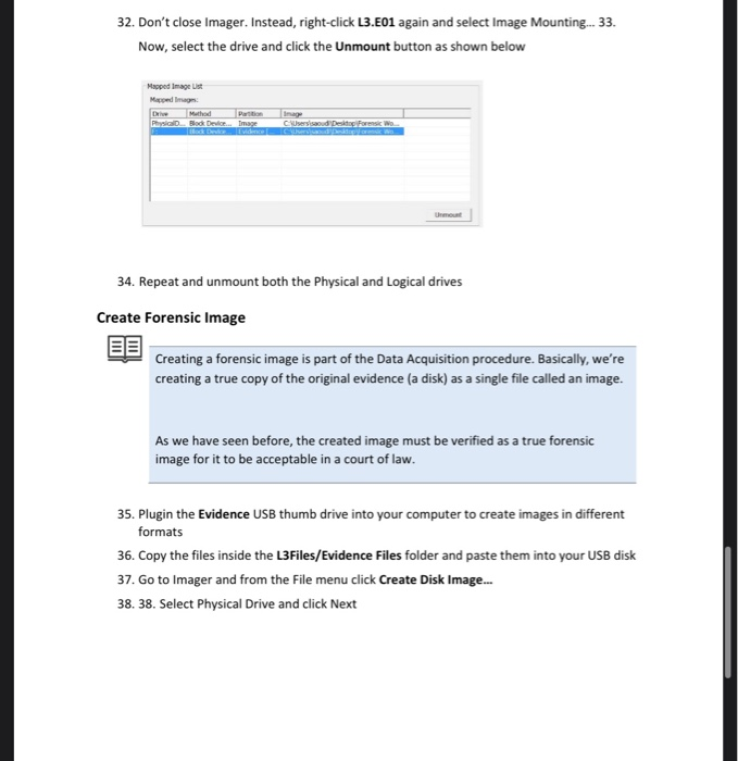 Solved Task 1 Basic Imaging Ftk Imager Task Objectives Chegg Com