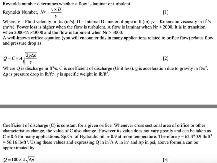 Solved Reynolds number determines whether a flow is laminar | Chegg.com