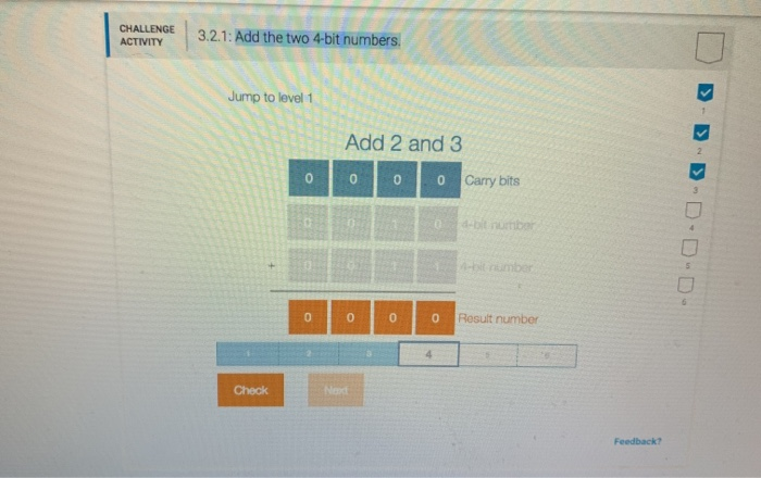 Solved Challenge Activity 3 2 1 Add The Two 4 Bit Numbers